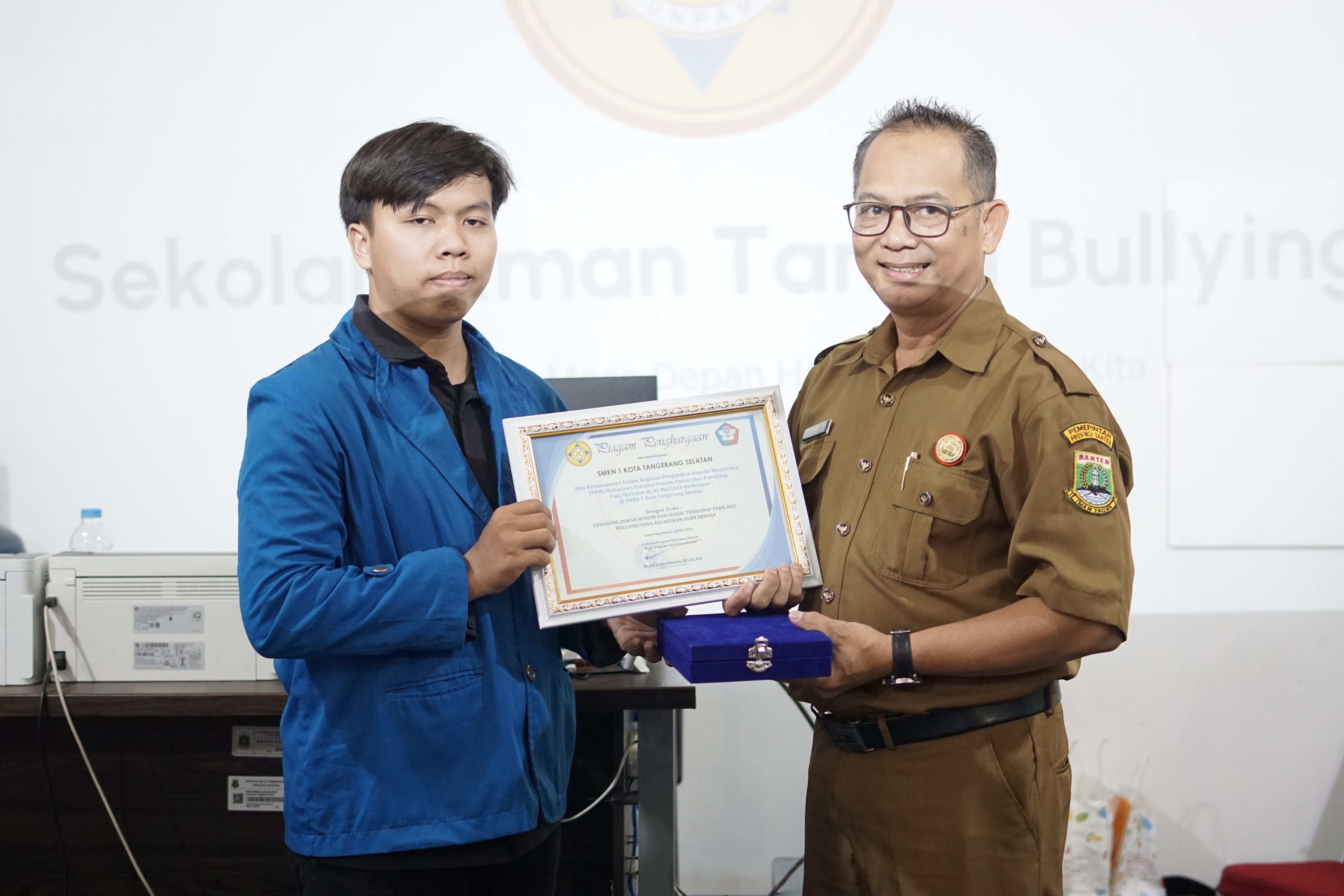 Tingkatkan Literasi Hukum dan Moralitas, Mahasiswa FH UNPAM Gelar Sosialisasi Anti-Bullying di SMKN 1 Tangerang Selatan
